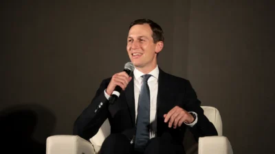 Jared Kushner holding a microphone at the 2019 Teen Student Action Summit