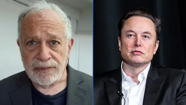 Robert Reich, left, and Elon Musk, right, in a side-by-side photo